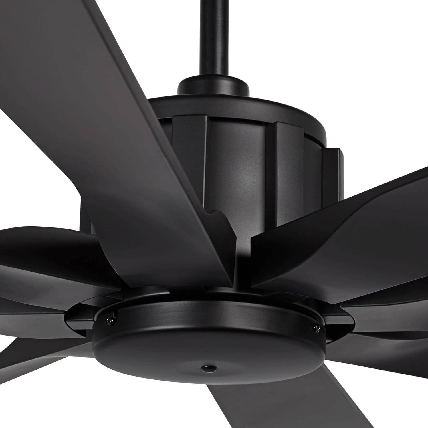 Possini Euro Design 60" Defender Modern Indoor Outdoor Ceiling Fan with Remote Control Matte Black Damp Rated for Patio Exterior House Home Porch Gazebo Garage Barn
