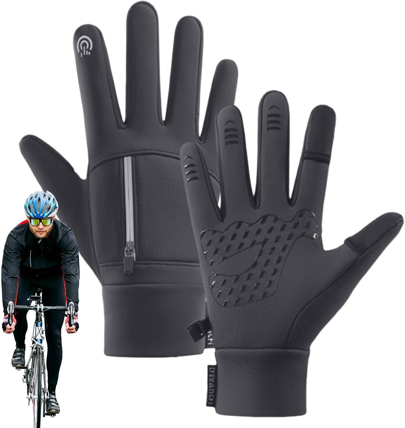 Winter Gloves | Texting Warm Mittens | Thermal Lined Gloves Waterproof Winter Typing Touchscreen Sports Soccer for Cold Weather