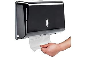 Commercial Paper Towel Dispenser | Wall Mount Black Paper Towel Holder C-Fold/Multifold...