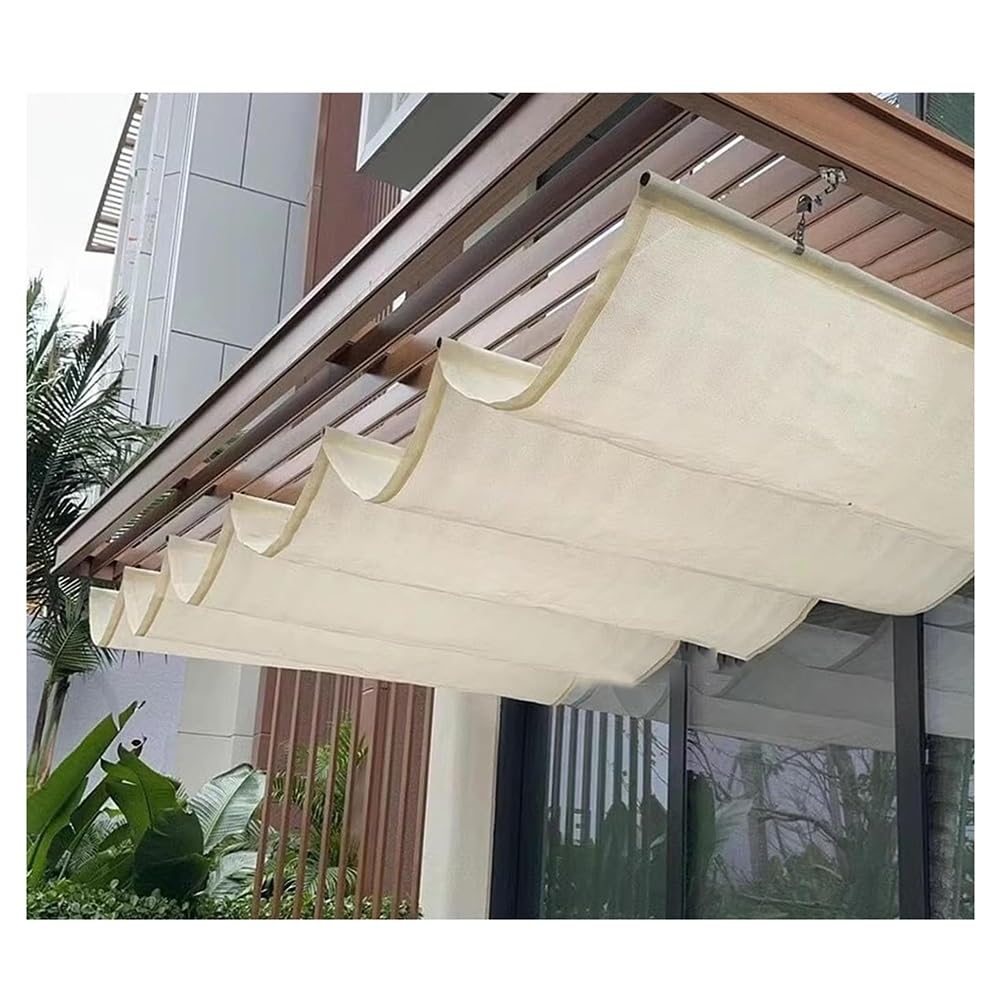 Voile d'ombrage rétractable pour terrasse pour prolonger vos déjeuners d'été au frais