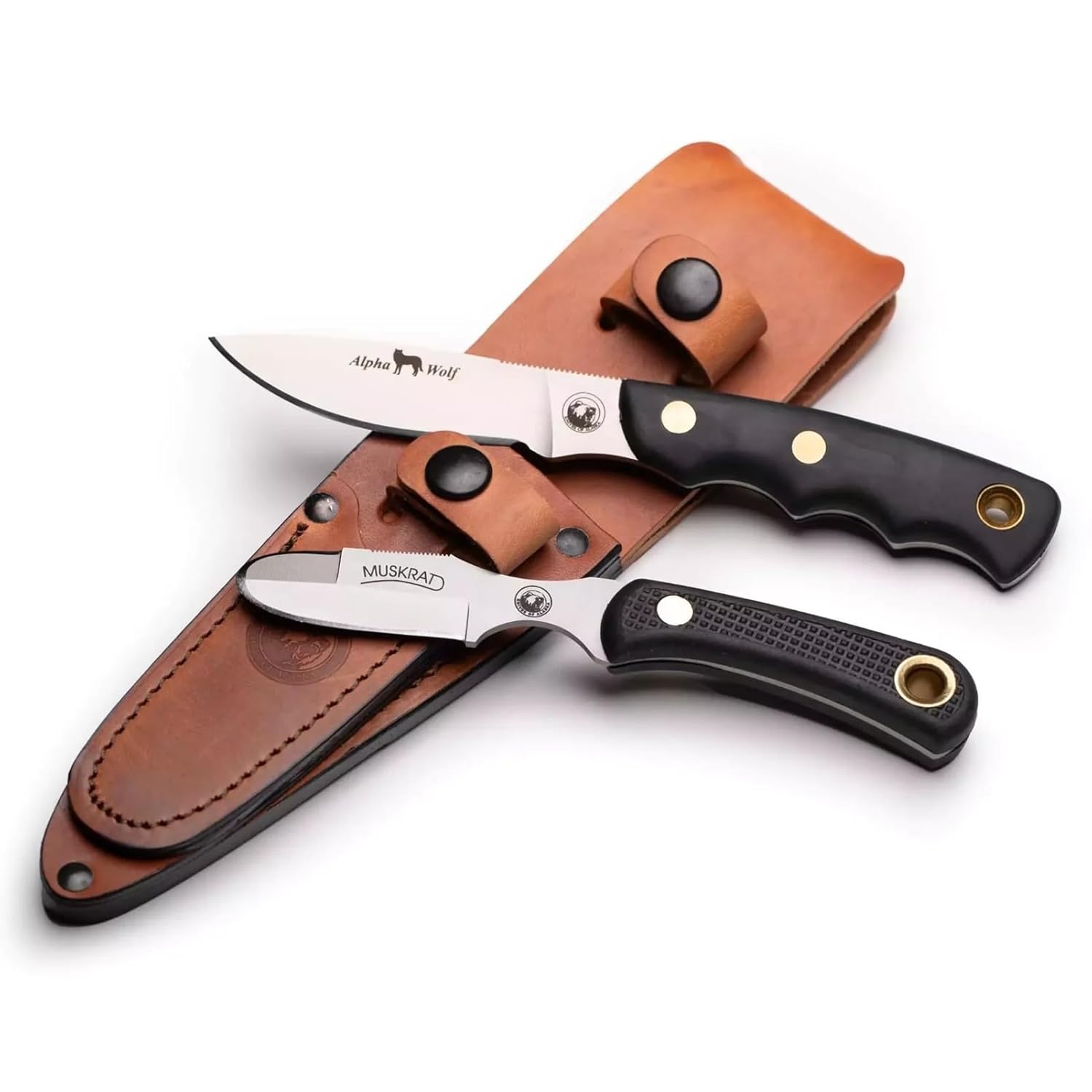 Knives Of Alaska Alpha Wolf D2/Muskrat Combo SureGrip
