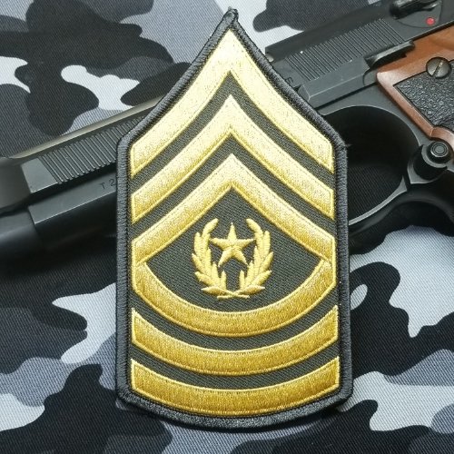Amazon | U.S.Army E-9 CSM アメリカ陸軍 最先任上級曹長 袖章