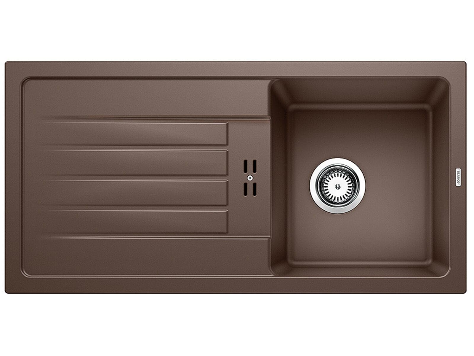 BLANCO FAVUM 45 S – Modern Inset Granite Sink – SILGRANIT Starter Model for 45 cm Wide Base Units – Brown – 524232