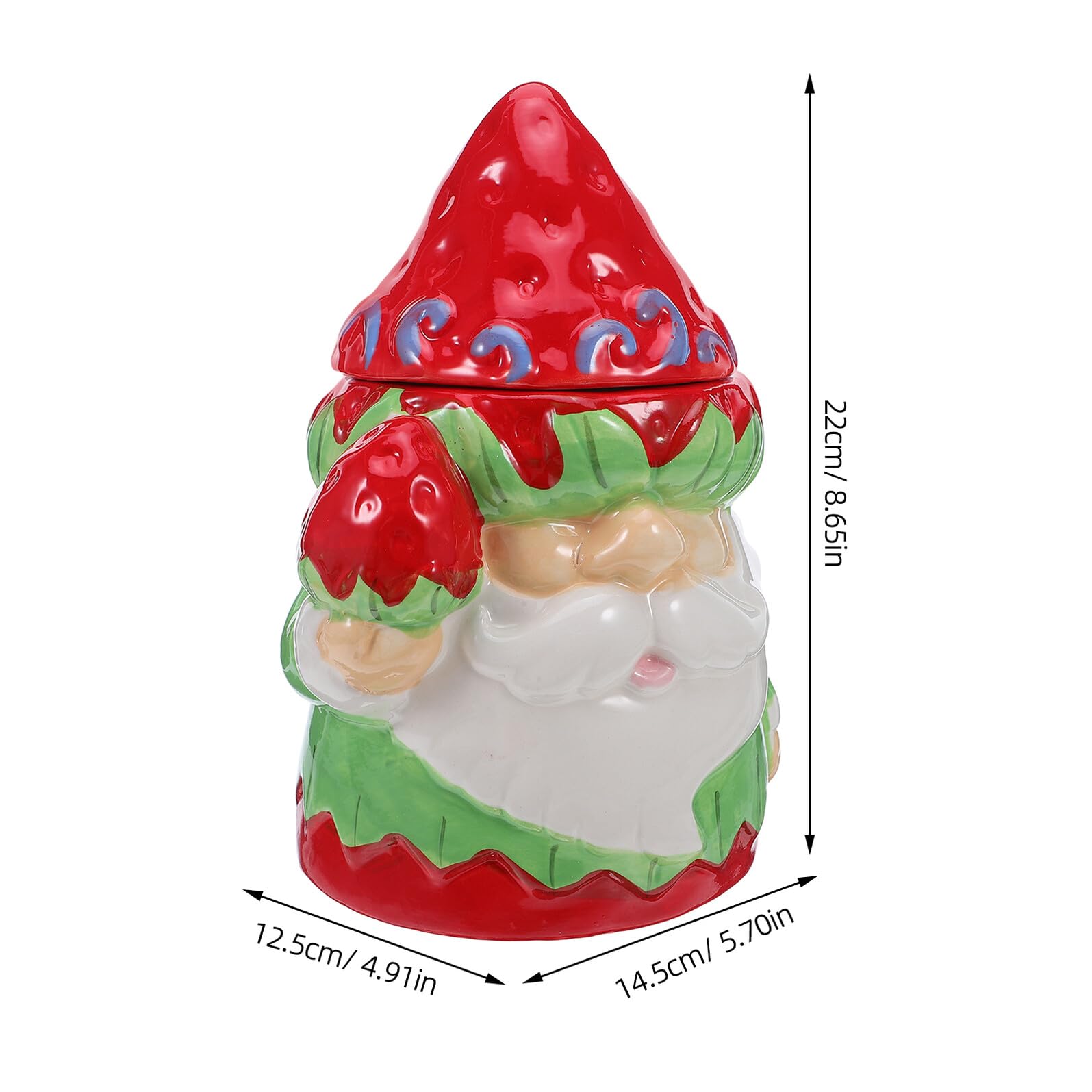Toyvian Boîte à Bonbons de Noël Céramique avec Couvercle Hermétique Bocal à Biscuits Étanche pour Friandises et Décoration Festive Rangement Polyvalent pour Cadeaux et Snacks