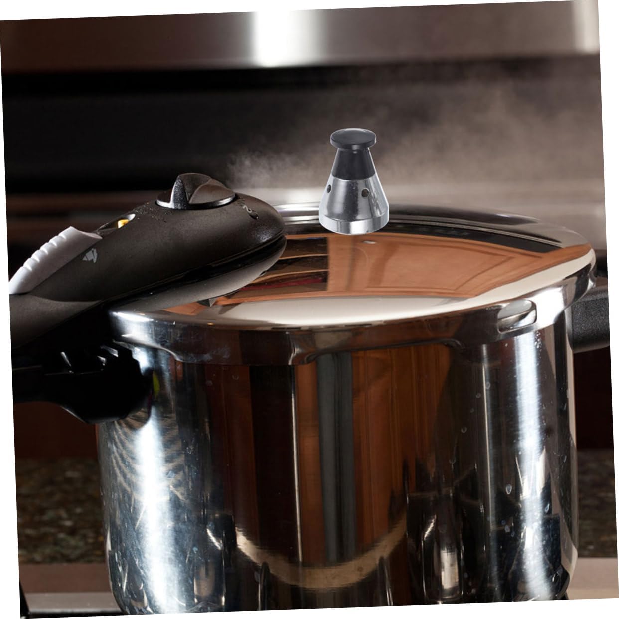 COLLBATH 1Set Pressure Cooker Parts Replacement Accessories with Relief Jigger Valve Ergonomic Handle for Safe Cooking Compatible with Various Models