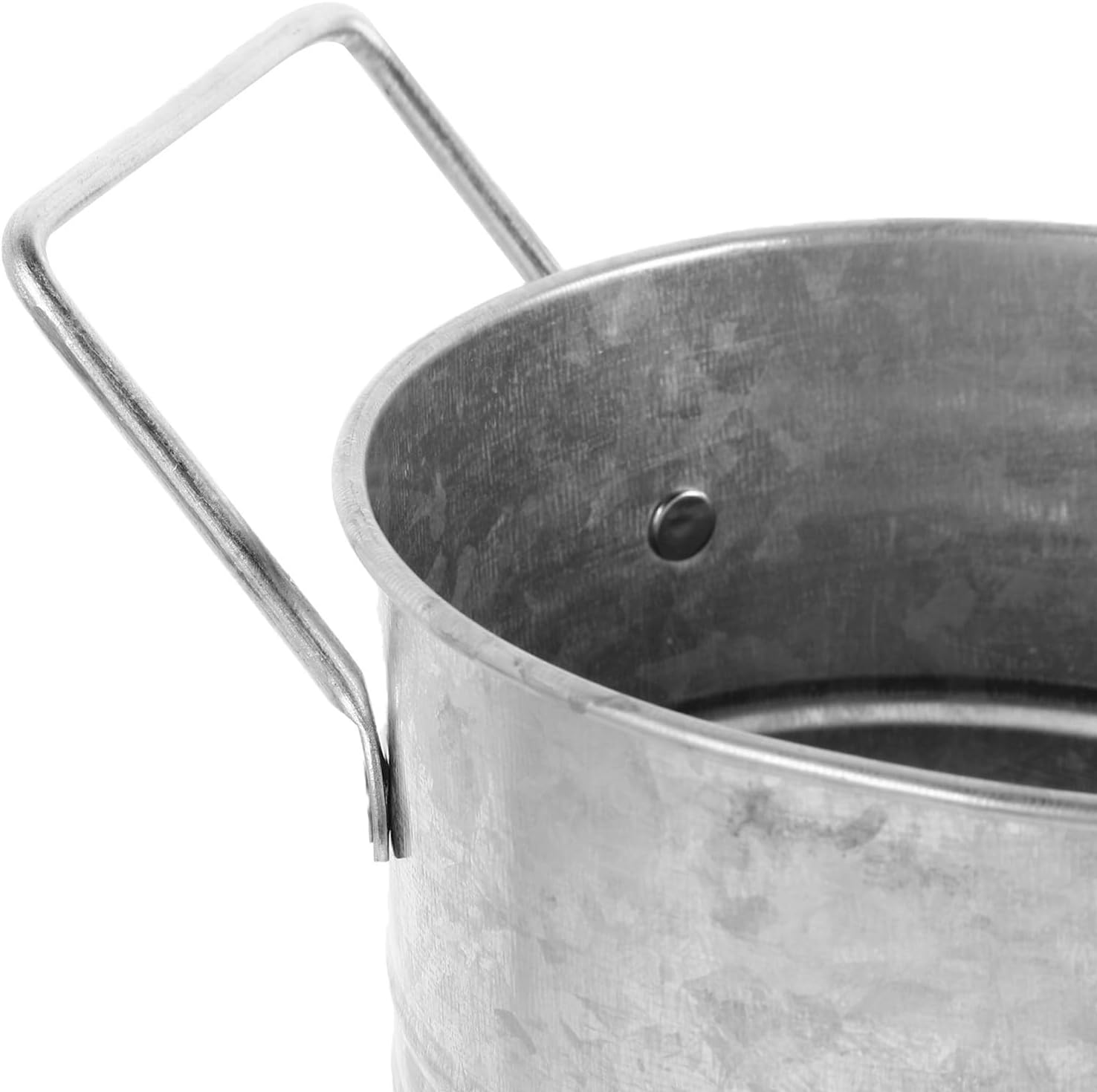 2pcs Galvanized Iron Bucket Umbrella Stand round Silver Large Storage | Rust Resistant, Smooth Edges, Foyer Home Use, Versatile Display