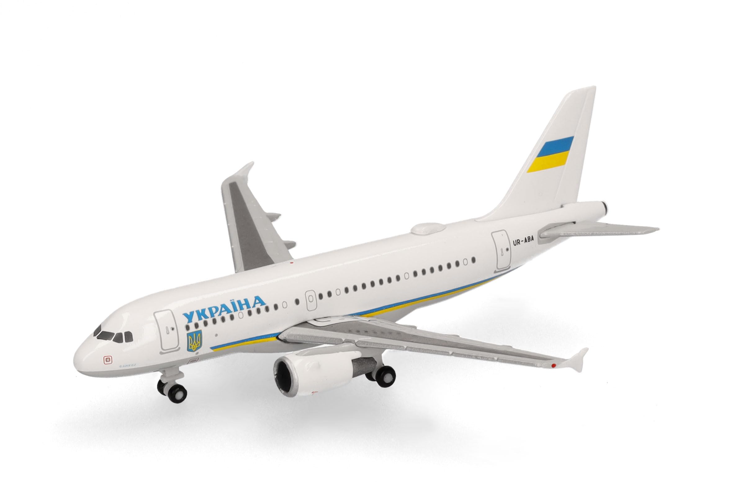 Herpa aereo in miniatura Governo Ucraino Airbus A319 ACJ, miniatura in scala 1:500, pezzo da collezione, modello di aereo senza base, metallo
