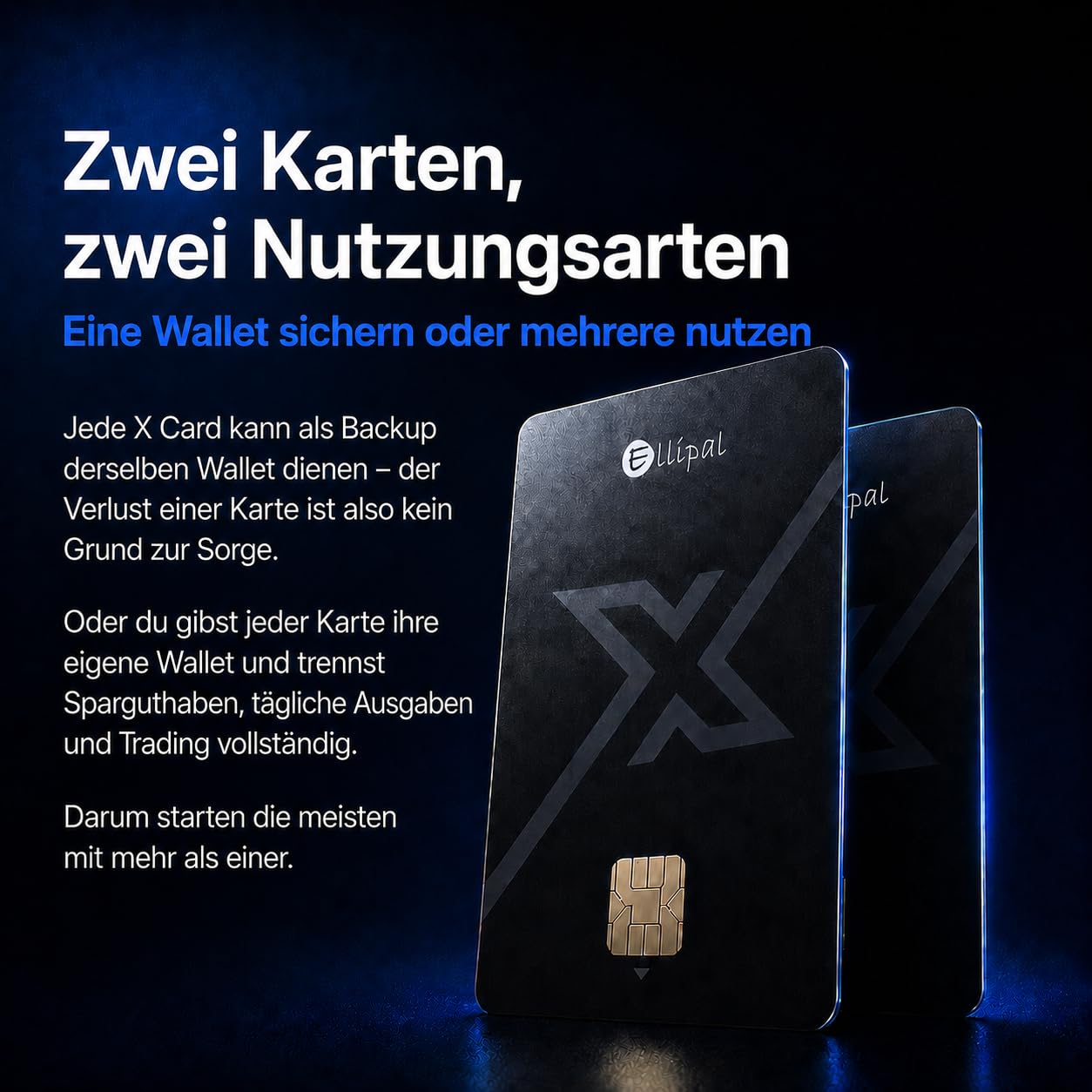 Ellipal X Card Pack mit 3 Stück – Luftgekoppeltes Crypto Cold Wallet mit Starter-Zubehörset, Sichere Offline-Aufbewahrung für Bitcoin, Ethereum, NFTs & über 10.000 Token