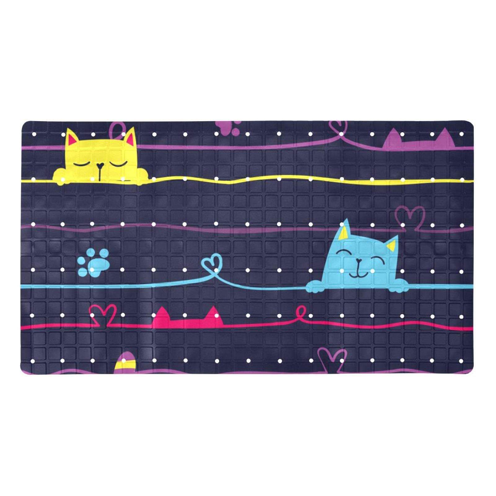 Tapis de douche antidérapant sécurisé enfants et personnes âgées avec ventouses