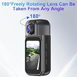 1080P Action Camera, Mini Thumb Camera,128GB Body Camera, POV Camera with 3-Hour Battery for Outdoor Leisure Enthusiasts,Bike Cycling, Pet Extreme Sports, Travel,Black Body Cam