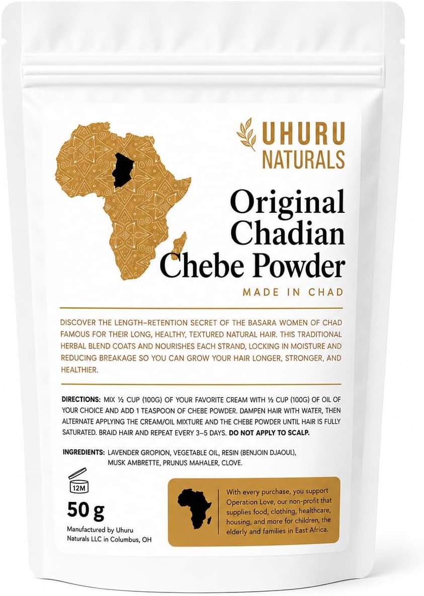 ChadianChebe™ Hair Powder (50 Grams) | Authentic African Herbal Powder from Chad for Hair Growth & Strength | Traditional Botanical Treatment for Thick, Healthy Hair