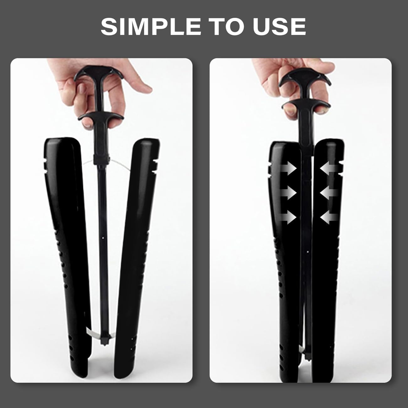 High boot shoe trees, 2-pack, 12-inch adjustable, with handles, wrinkle-resistant, suitable for cowboy boots.