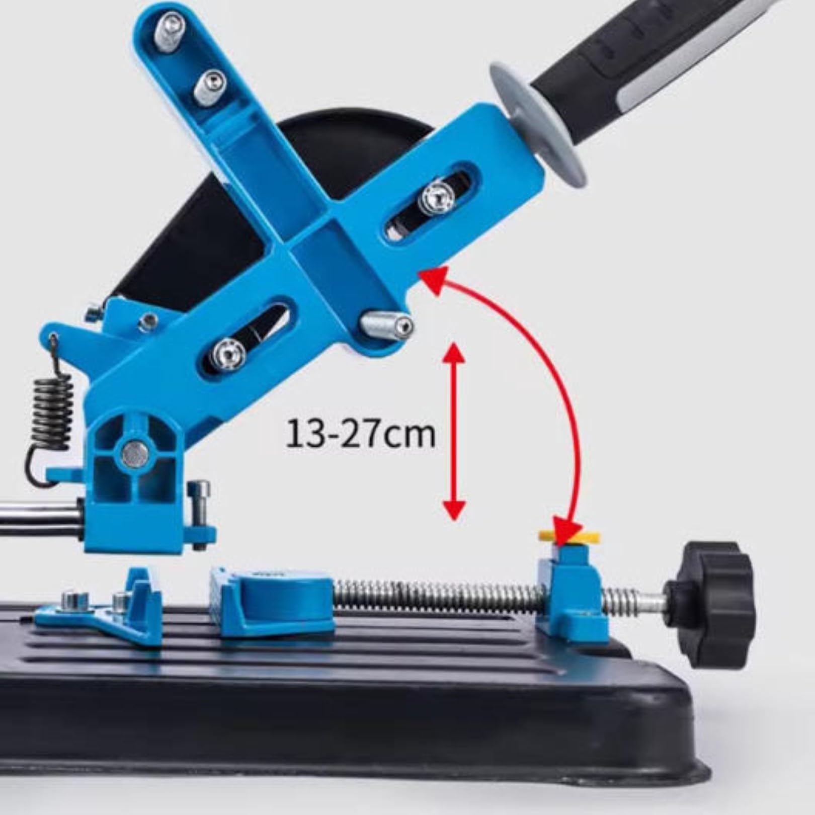 Stojak Do Szlifierki Kątowej, Mocny Aluminiowy Uchwyt Do Szlifierek 100/115/125 Mm, Regulowany Suwak Z Rurą Do Przeciągania, Uchwyt Na Biurko Z 45° Stałym Zaciskiem, Głębokość Cięcia 0-40 Mm
