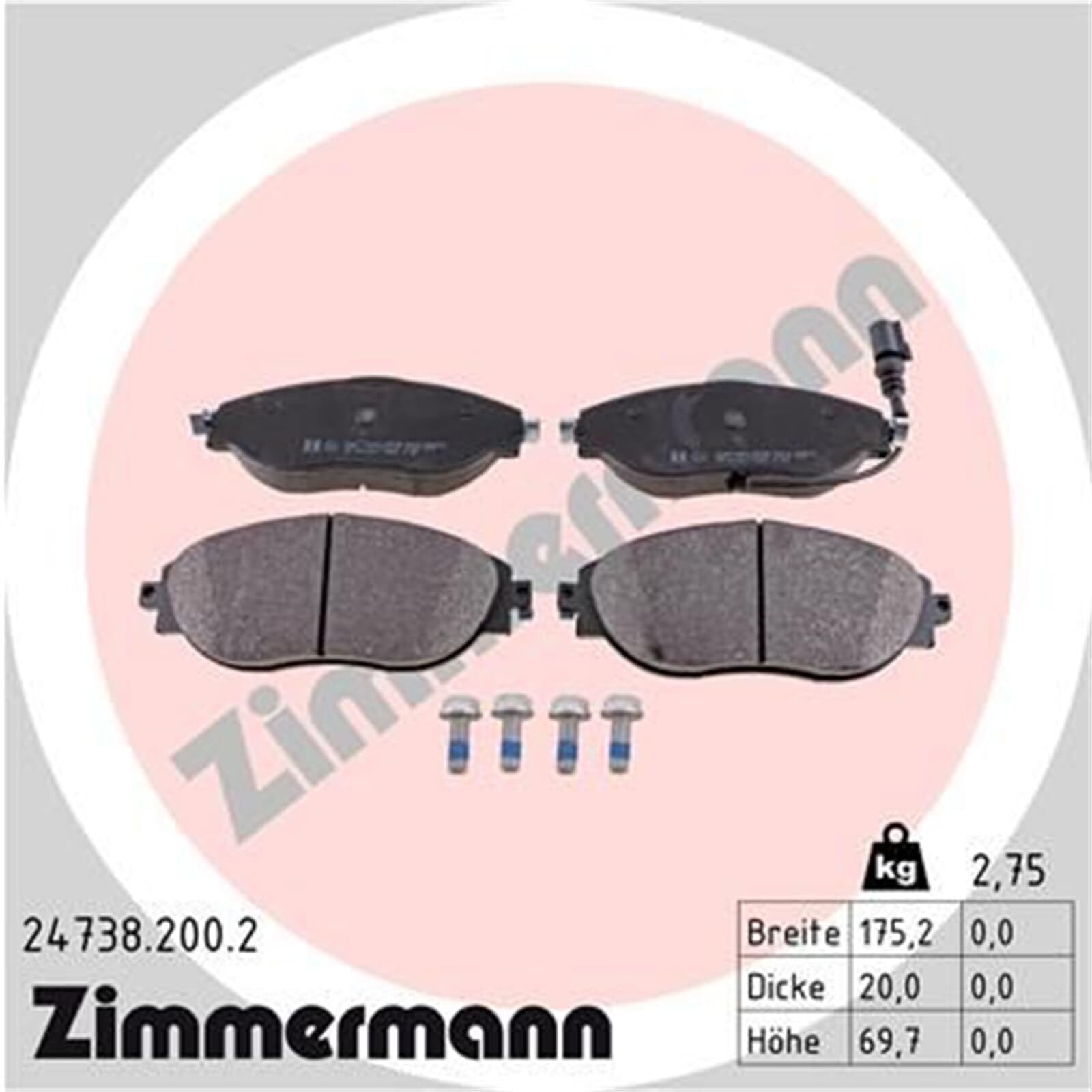 BandelOne enthält Zimmermann Bremsscheiben + Beläge vorne für Octavia 3 4 Rs Superb 3