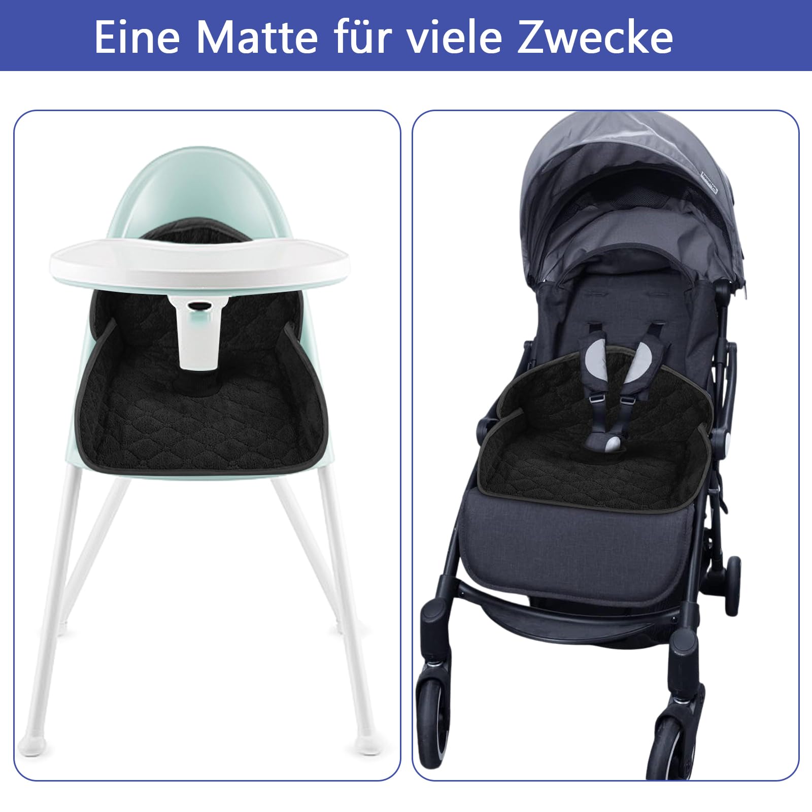 2er-Pack Universal Kindersitz Protektor Pad für Töpfchen Training, Wasserdichte Schutzunterlage, Kindersitz Protektor mit Trockensitz, Windel Lecks für Toilettentraining, Fit Alle Größen Autositze