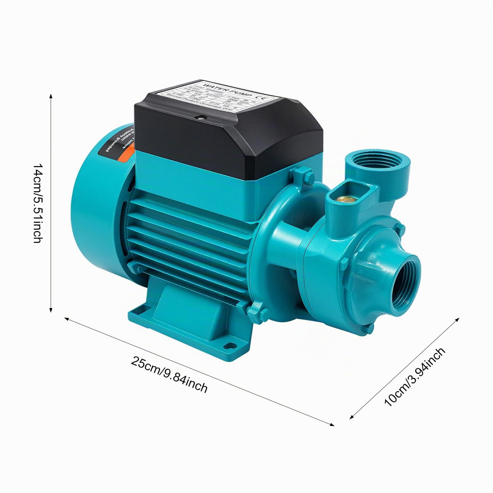 Pompa da Giardino 370W 220V, Pompa ad Alta Pressione Silenziosa 2000 l/h, 38 m di Altezza di Sollevamento Pompa per Acqua Domestica Pompa di Irrigazione Pompa Elettrica