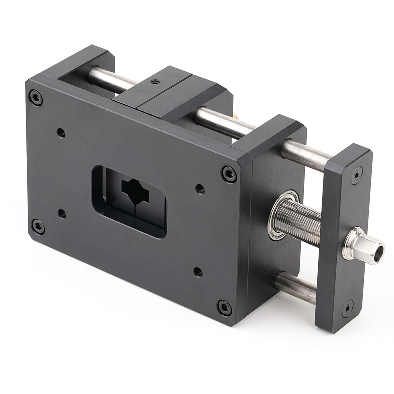 Tornillo de banco para carpintería con centrado automático |Herramienta de banco de aleación de aluminio con punzón central |Alineación precisa para madera, metal y varillas