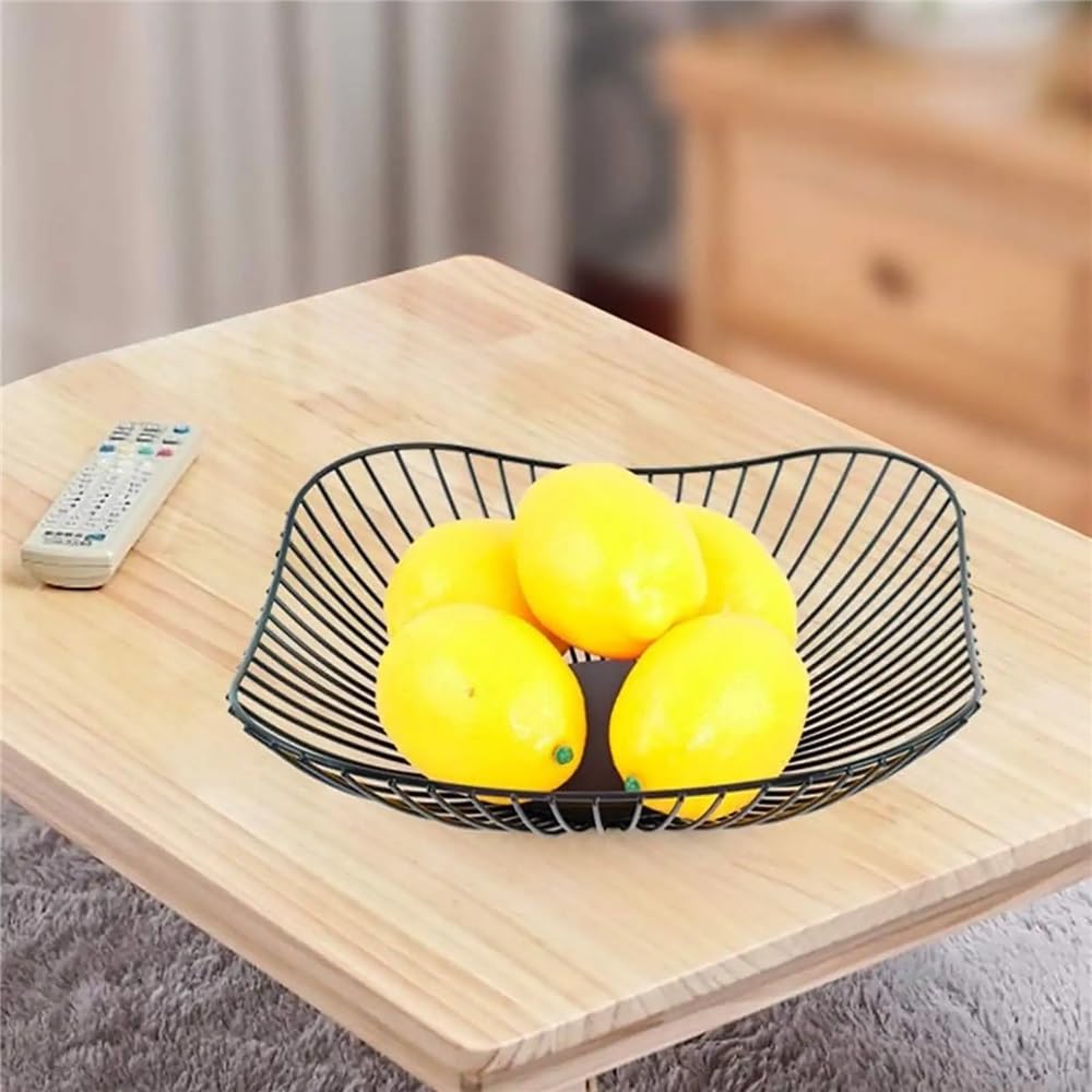 Corbeille à fruits Corbeille à fruits de comptoir, bol rangement , support cuisine rectangulaire en métal for collations Table