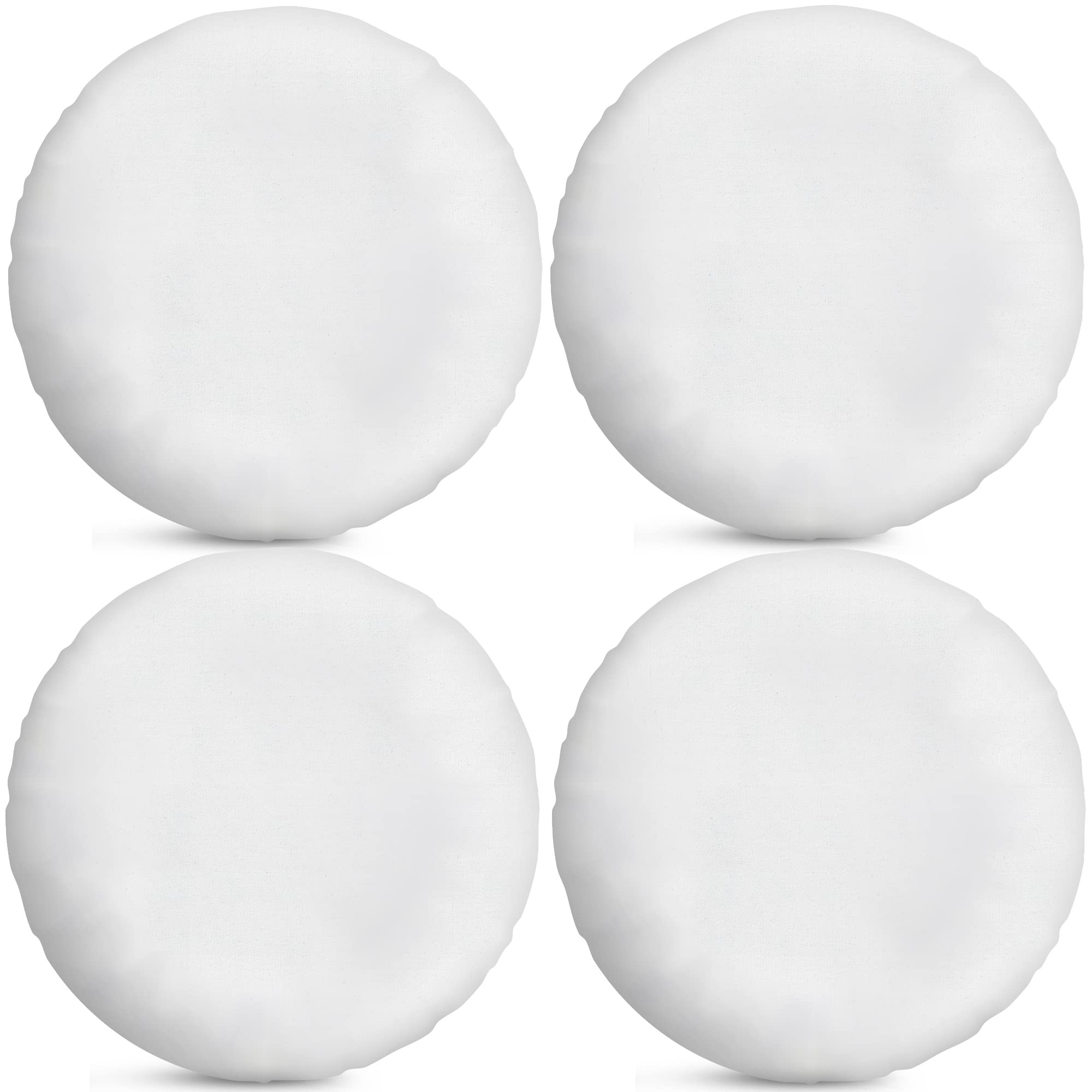 Foamily Round Throw Pillows 4 Pack 18" Pillow Inserts for Couch or Bed Decorative Bedding - Made in USA @ M&A STYLES LTD