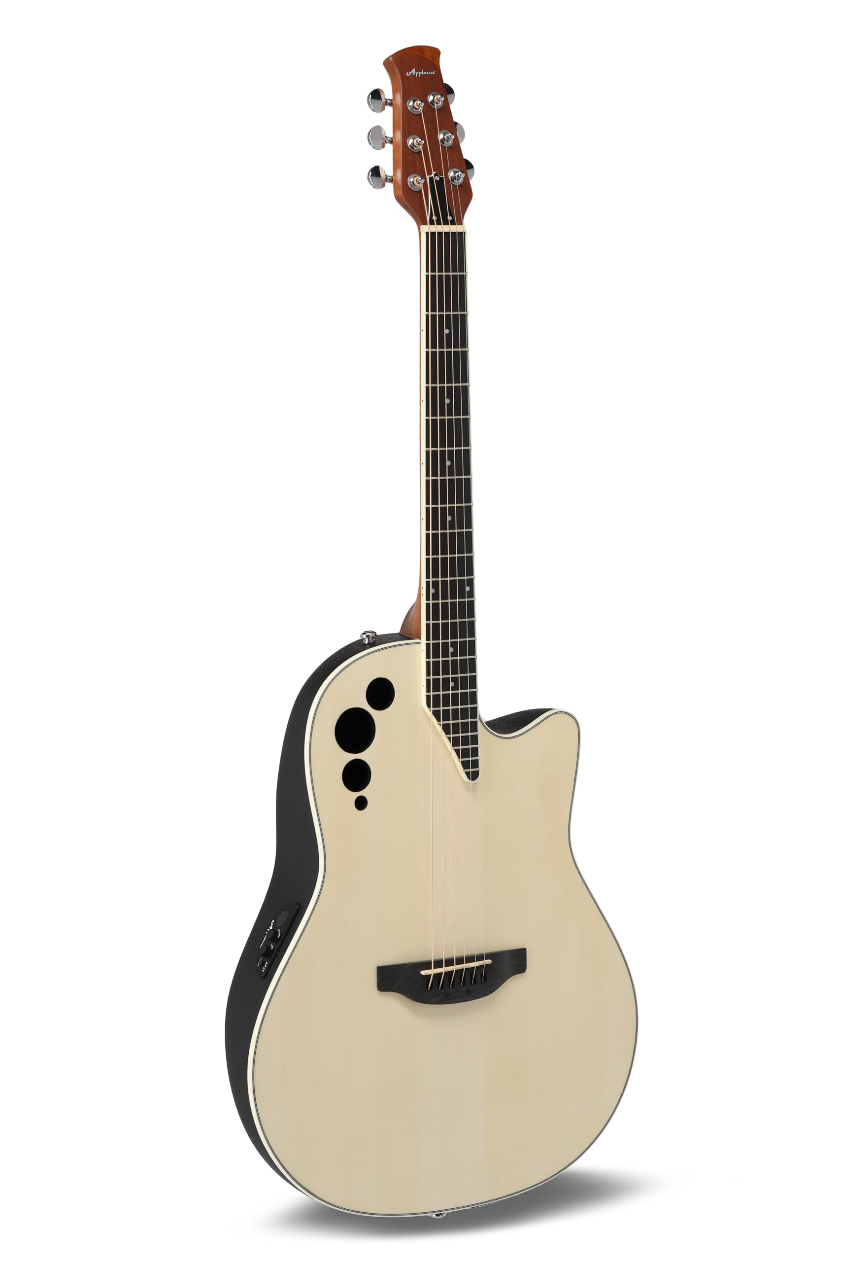 Applause Guitare électro-acoustique Spirit - table en épicéa sélectionnée - corps Lyrachord profondeur moyenne - pan coupé - préampli AP2T + accordeur - naturel - AAE-044-4S