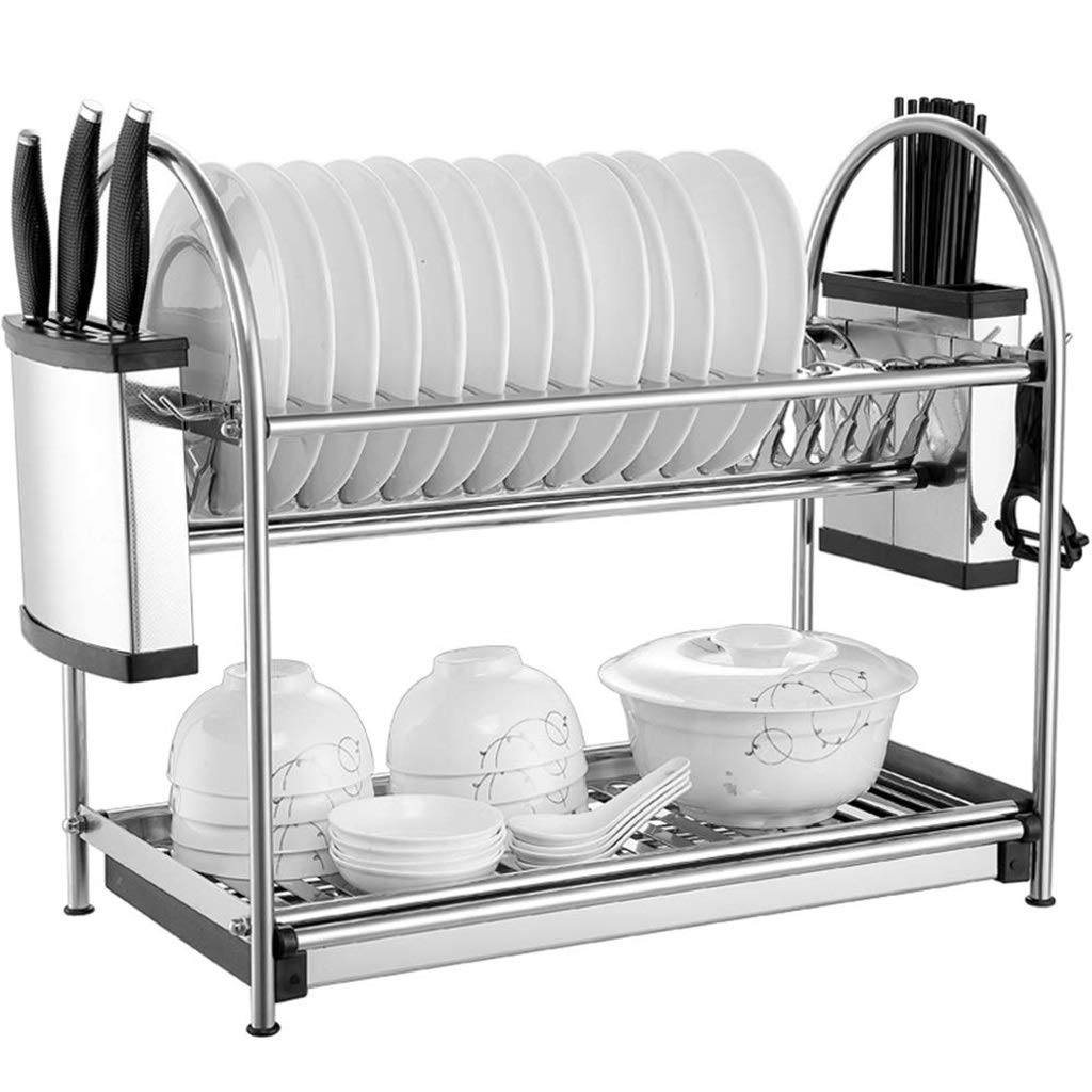 Rejilla para secar Platos sobre el Fregadero Enrollar Rejilla escurridora de Platos de Cocina Plegable Multiusos recubierta de Silicona de Acero Inoxidable