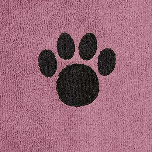 Image of Bone Dry Pet Grooming Towel Collection Absorbent Microfiber Drying Set, 15x30 inch, Embroidered Rose, 3 Count