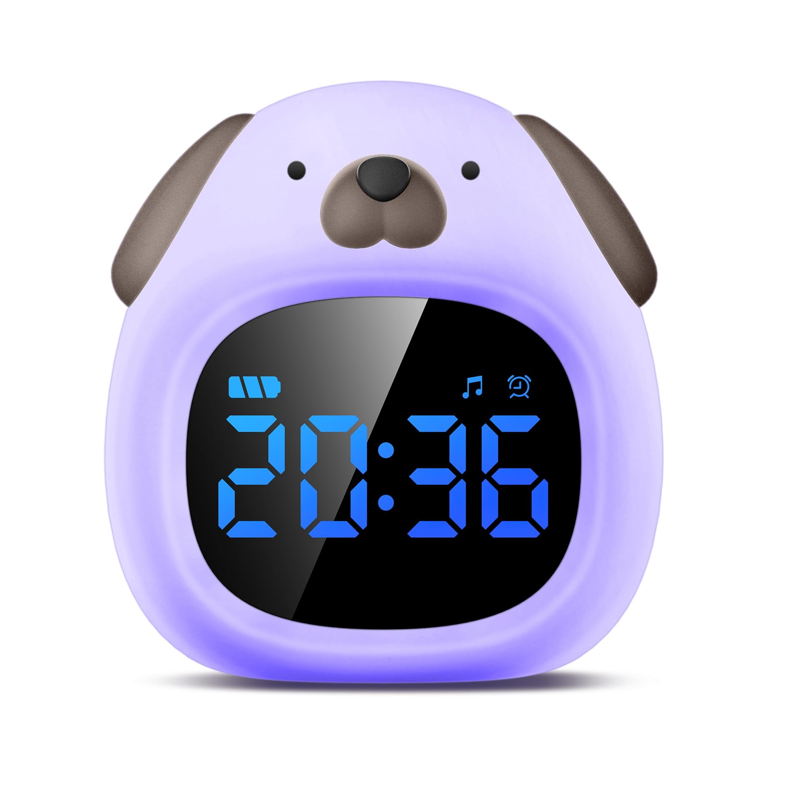 Amazon.com: Vuwwey Alarm Clocks for Bedrooms with 8 Colors Night Light ...