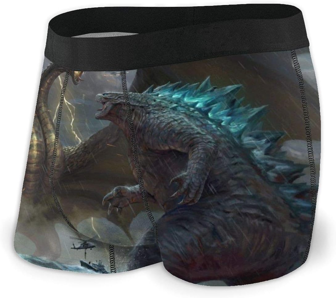 King Ghidorah Vs Godzilla Boxer Briefs Underpants Print Breathable
