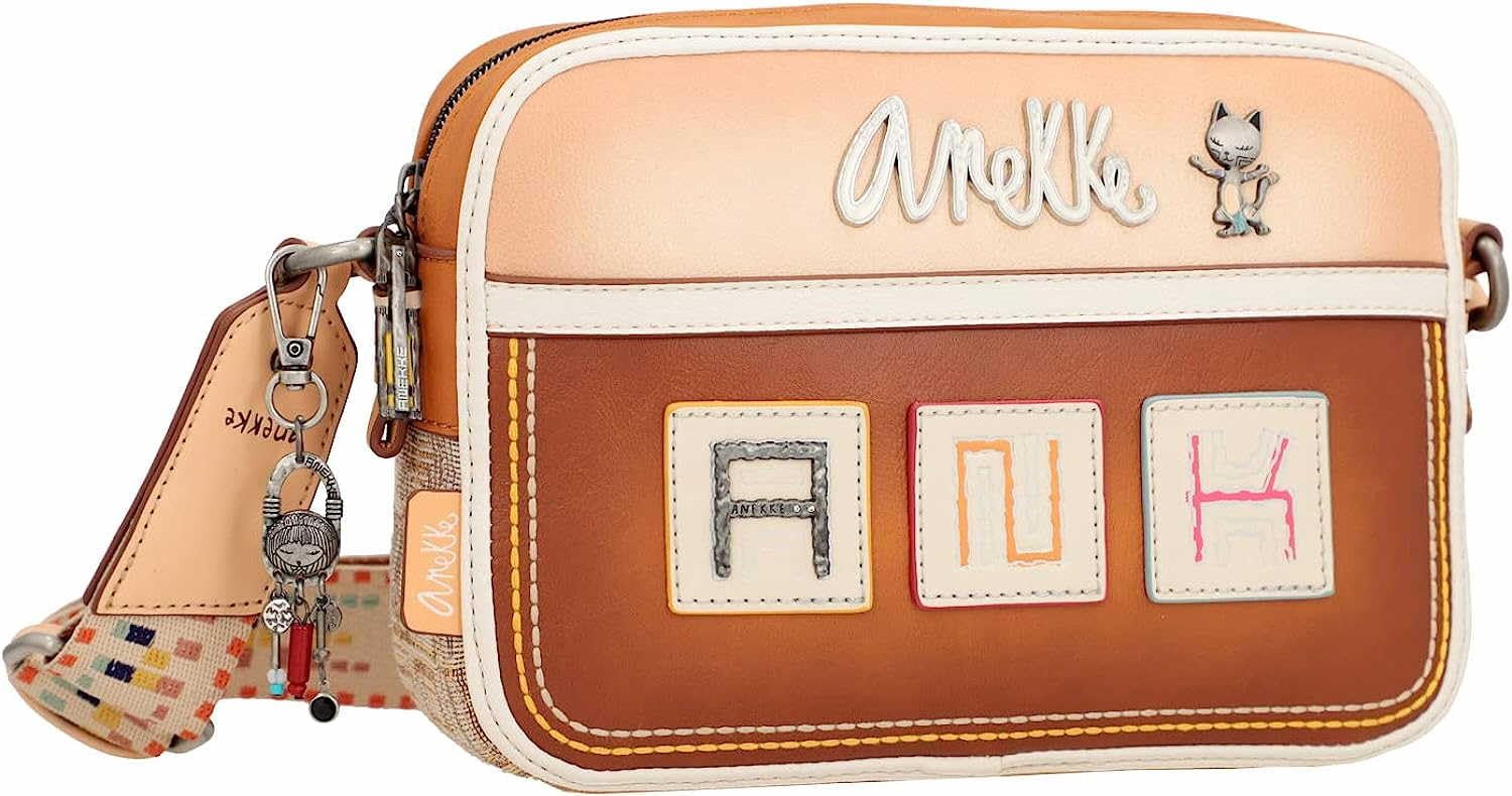 Sac à bandoulière pour femme rectangulaire Anekke en similicuir zippé