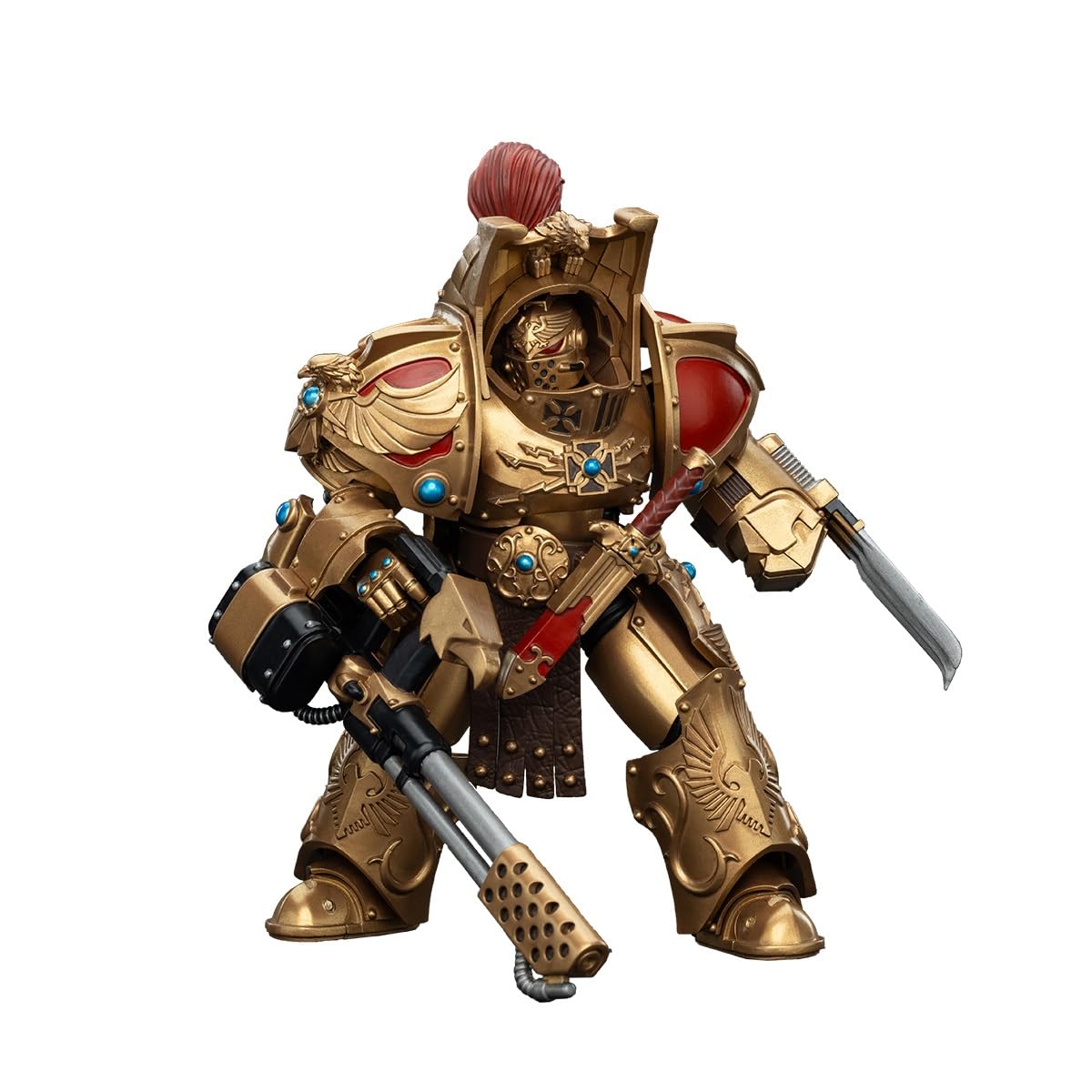 JoyToy Warhammer 40K Legio Custodes Aquilon Terminator Squad z Infernus Firespike figurka w skali 1:18