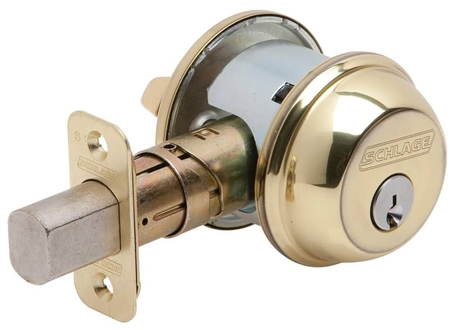 Schlage B60N605, Bright Brass - Door Dead Bolts - Amazon.com