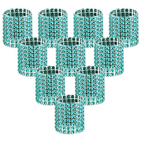 Image of Accmor 100pcs Napkin Rings, Blue Napkin Rings Buckles | Napkin Rings for Table Decorations, Wedding, Dinner, Party, DIY Decoration
