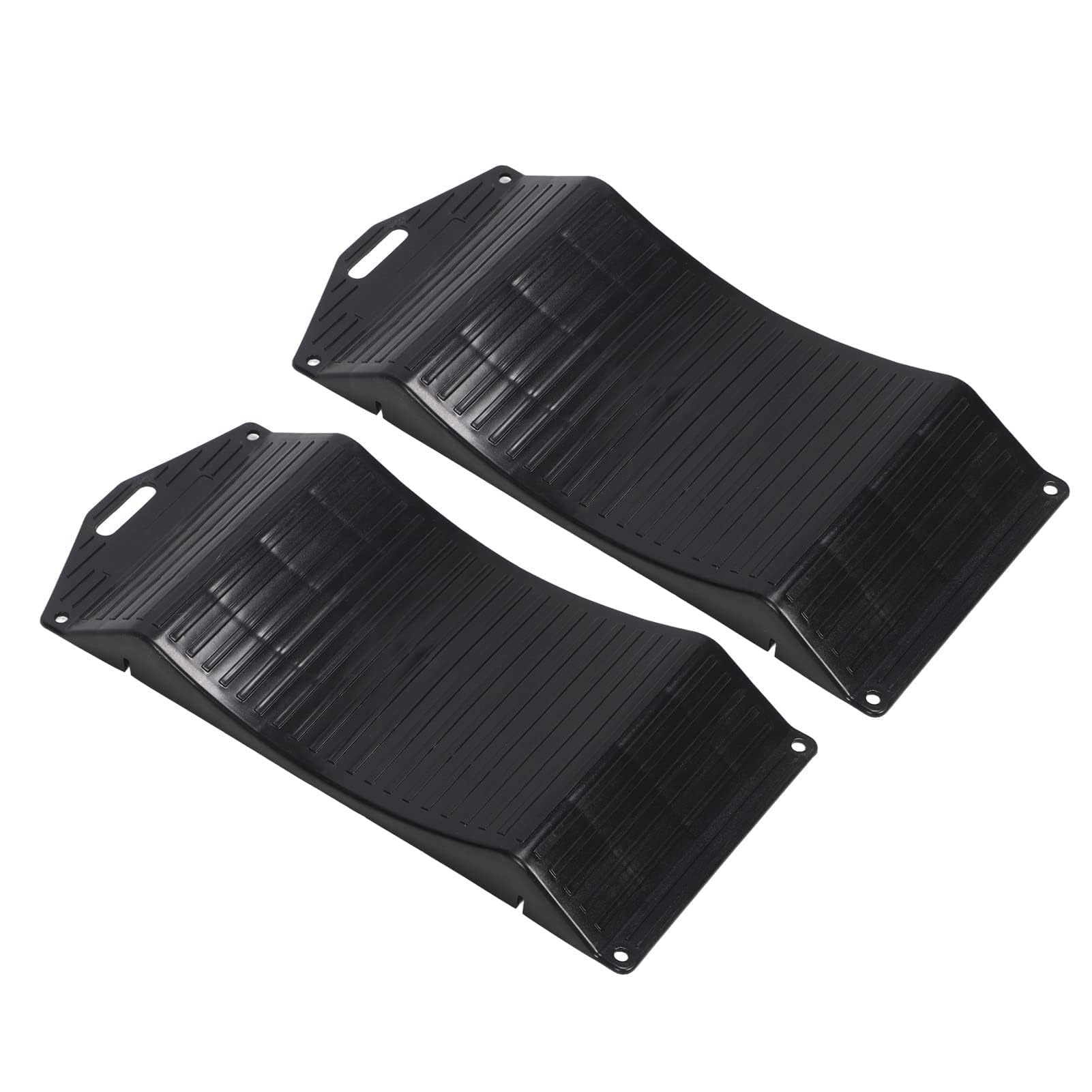 Rampes de Roue de Pneu de Voiture, Rampes de Pneu Antidérapantes Simples Utilisant Une capacité de Puissante 2 Pièces pour Camping-Cars (18P : 44,4 x 19,5 x 3,5 cm/17,48 x