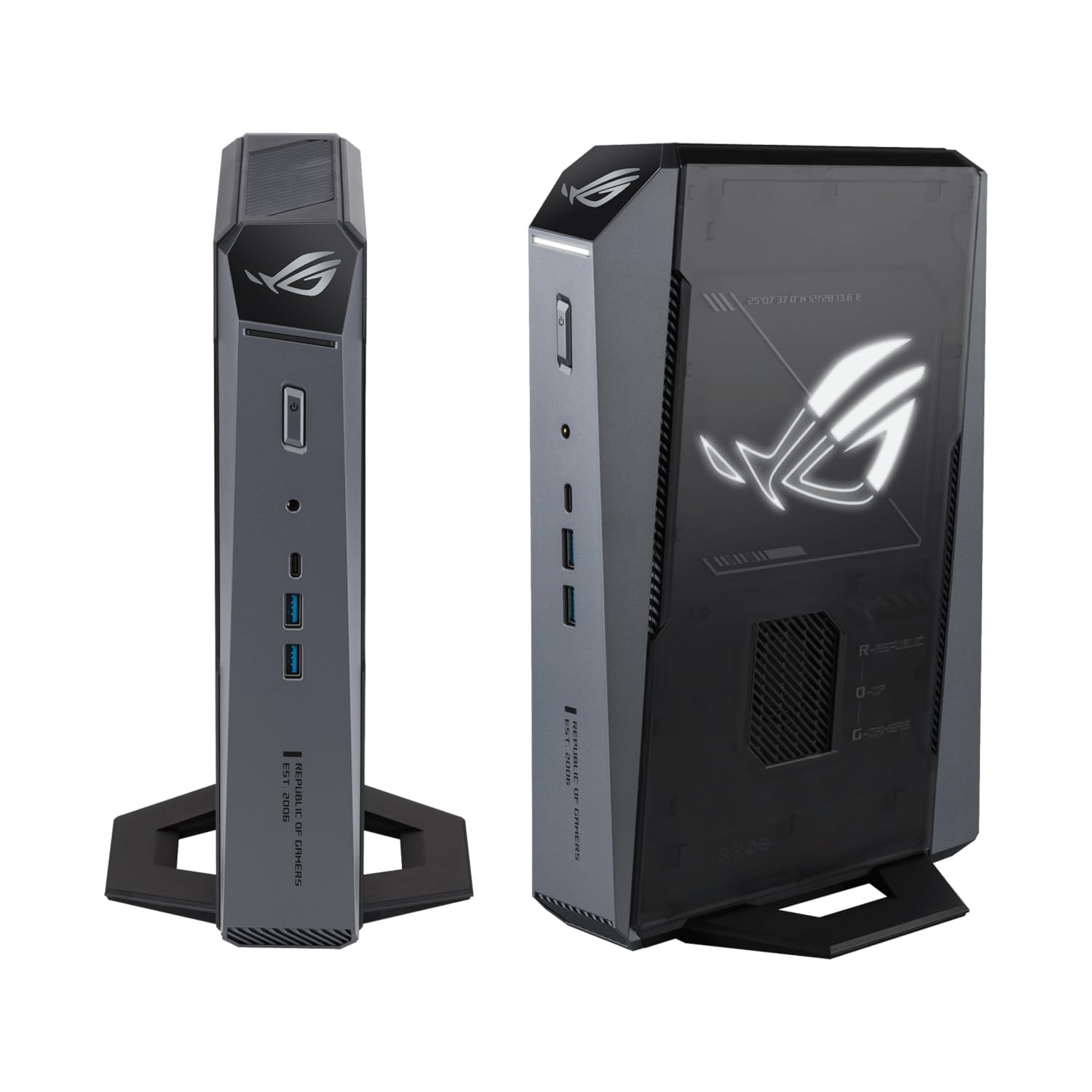 ROG GR70 Mini-Gaming-PC mit AMD Ryzen 9 9955HX3D-CPU, GeForce RTX 5070, Unterstützung für fünf 4K-Displays, Wi-Fi 7, ARGB-Beleuchtung für AAA-Gaming und KI-Anwendungen (32GB RAM + 2TB SSD)