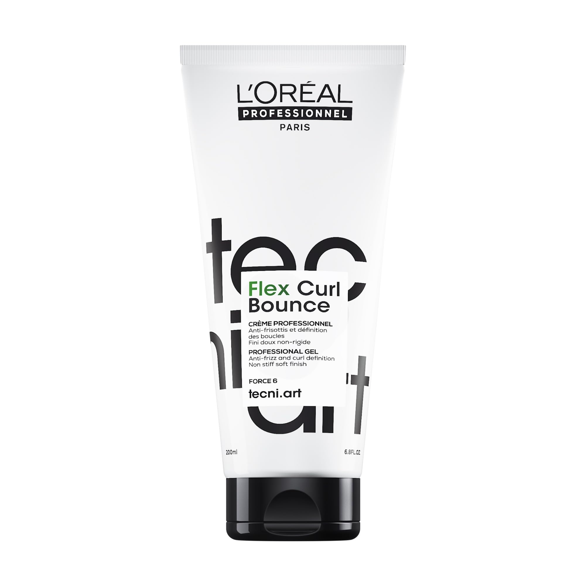 L'Oréal Professionnel, Crème Gel Coiffant Bouncy & Tender, Force 2, Volume 72H & Boucles Toniques et Souples, Anti-Frisottis & Anti-Humidité, Non Collant & Non Gras, Tecni Art 150 ml