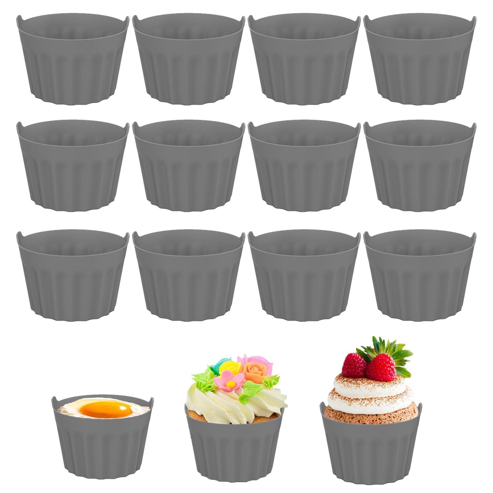 Stampi Per Friggitrice Ad Aria Bekecidi - 12 Pezzi In Silicone | Per Muffin, Uova E Dessert | Lavabili - Foto 5