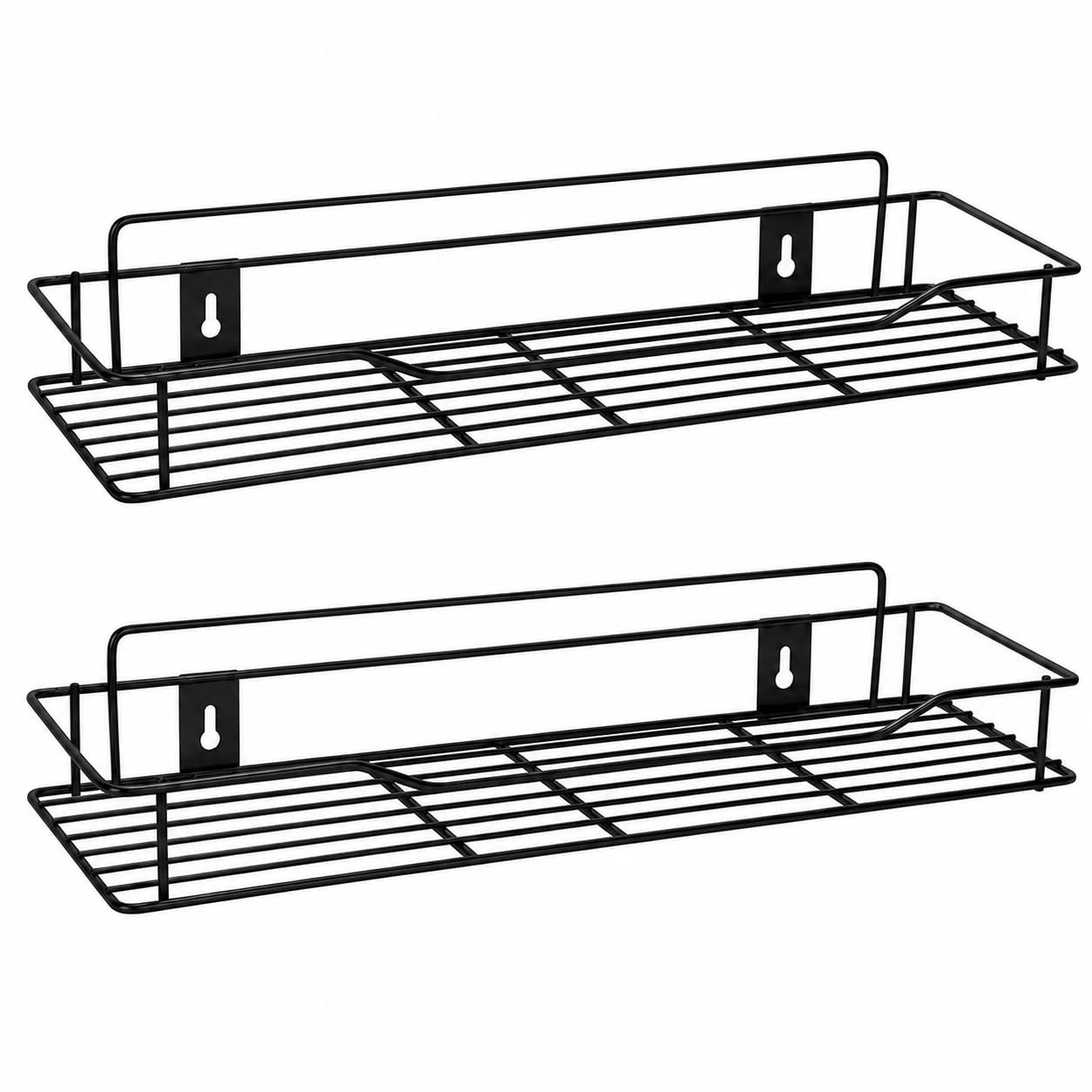 Namani Stainless Steel Wall Shelf for Kitchen & Bathroom | Heavy Duty Wall Mounted Storage Rack with Screws & Wall Plugs | Rust Proof Organizer Shelf 54 x 15 x 5.5 cm | Pack of 2-image-5