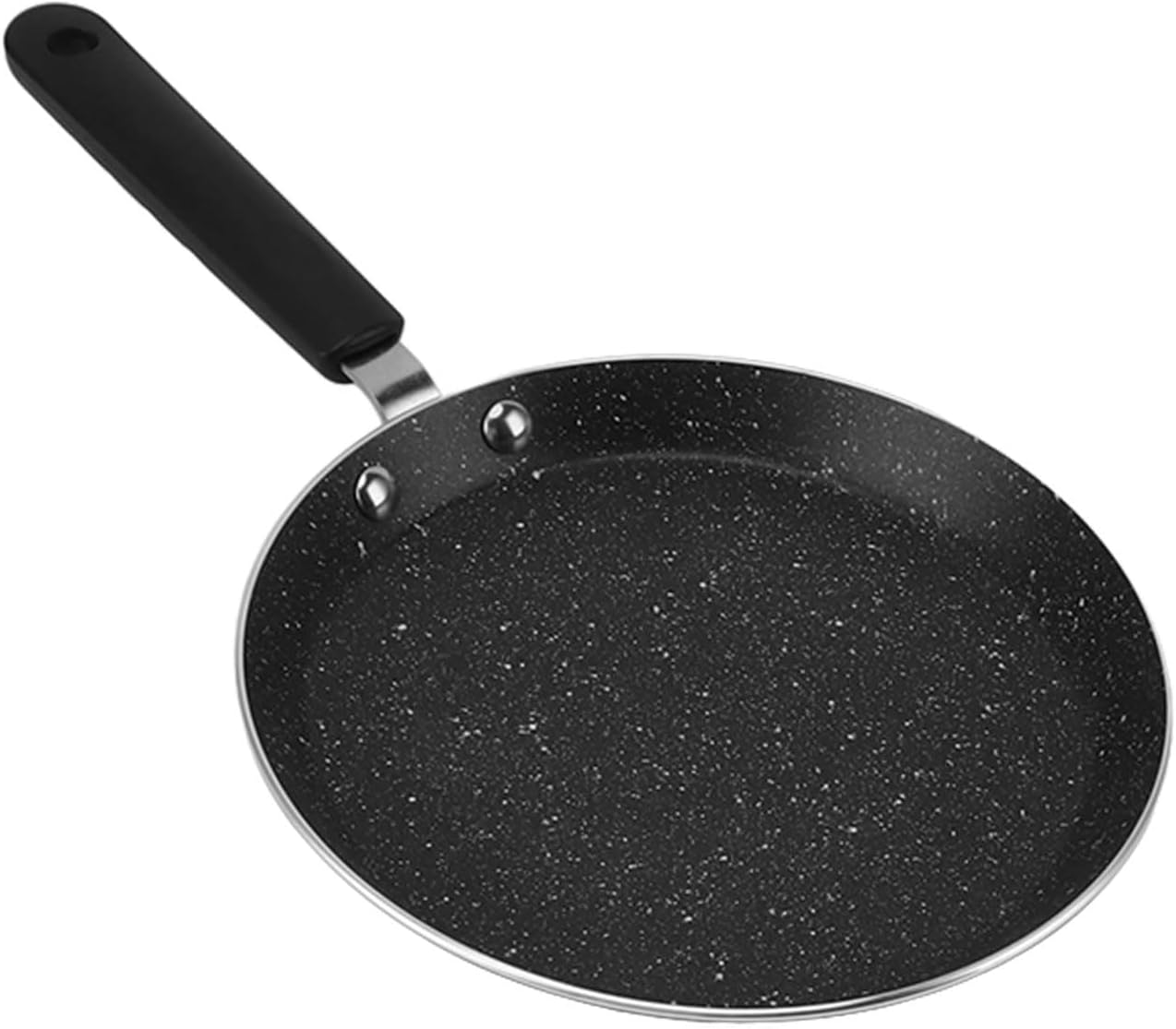 Nonstick Crepe Pan, Aluminum Alloy Tortilla Pan, 6 Inch Pancake Flat Skillet Tawa Dosa Tortilla Pan, Compatible with All Stovetops, Pancake Griddle Comal Pan for Roti Egg Omelet Tortilla Tawa Dosa