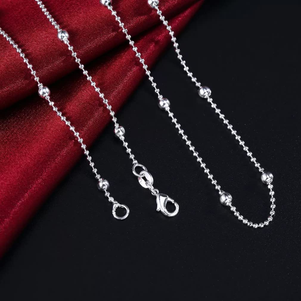 Collane con Girocollo a Catena in Argento Sterling 925 Sottile Sottile da 35-80 cm