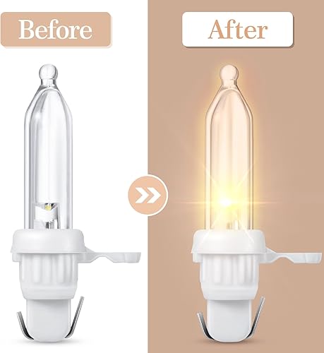 Miniatura 5 de 240 bombillas LED de repuesto para Navidad, mini bombilla LED de gran angular para árbol de Navidad, cadena de luces de repuesto para Navidad,