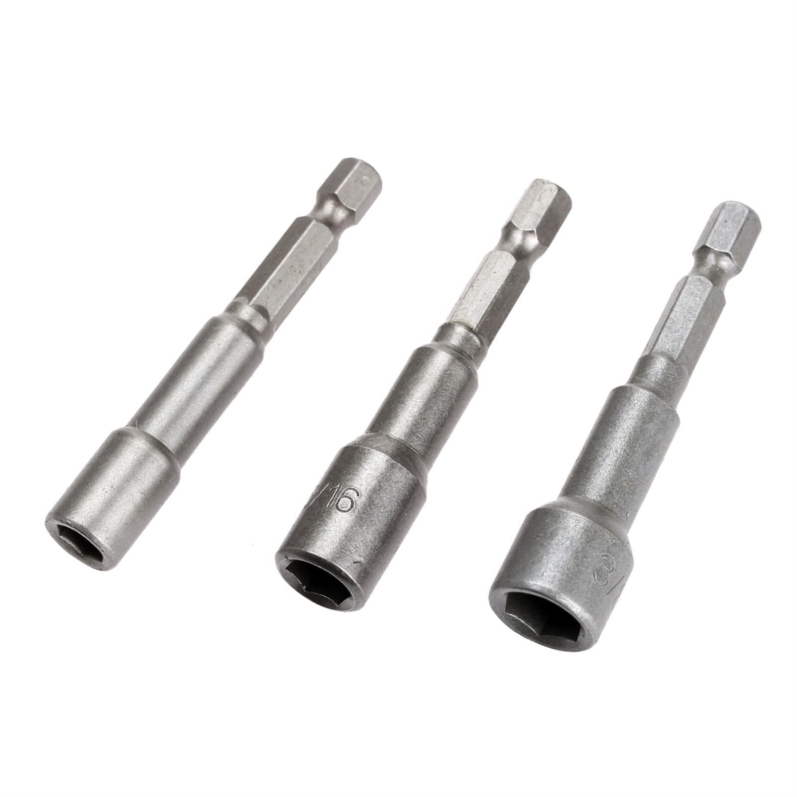 Klucz nastawny ze stali nierdzewnej, klucze nastawne szczękowe, 3 sztuki 1/4 3/8 5/16 cala, klucze nasadowe do śrubokrętów, magnetyczny adapter do wkrętarek udarowych, wiertło, narzędzia z chwytem