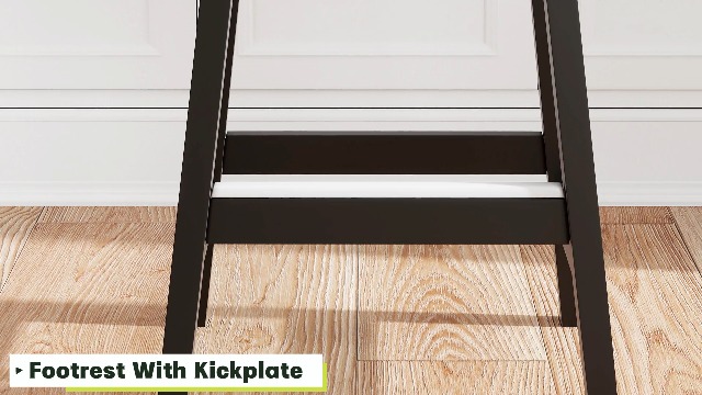 BestOffice Butacos de Barra de 24 Pulgadas, Juego de 2 Unidades, Asiento de Madera con Forma de Silla de Montar, Color Marrón, Diseño para Isla de Cocina y Comedor, Estilo Clásico miniatura 7