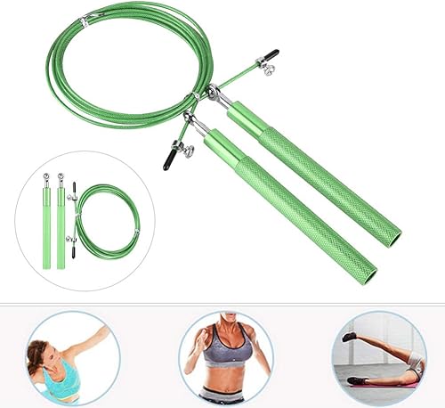 Miniatura 6 de Cuerda de saltar, cuerda de saltar de velocidad ajustable con mango de aleación de aluminio para fitness, gimnasio en casa y ejercicio