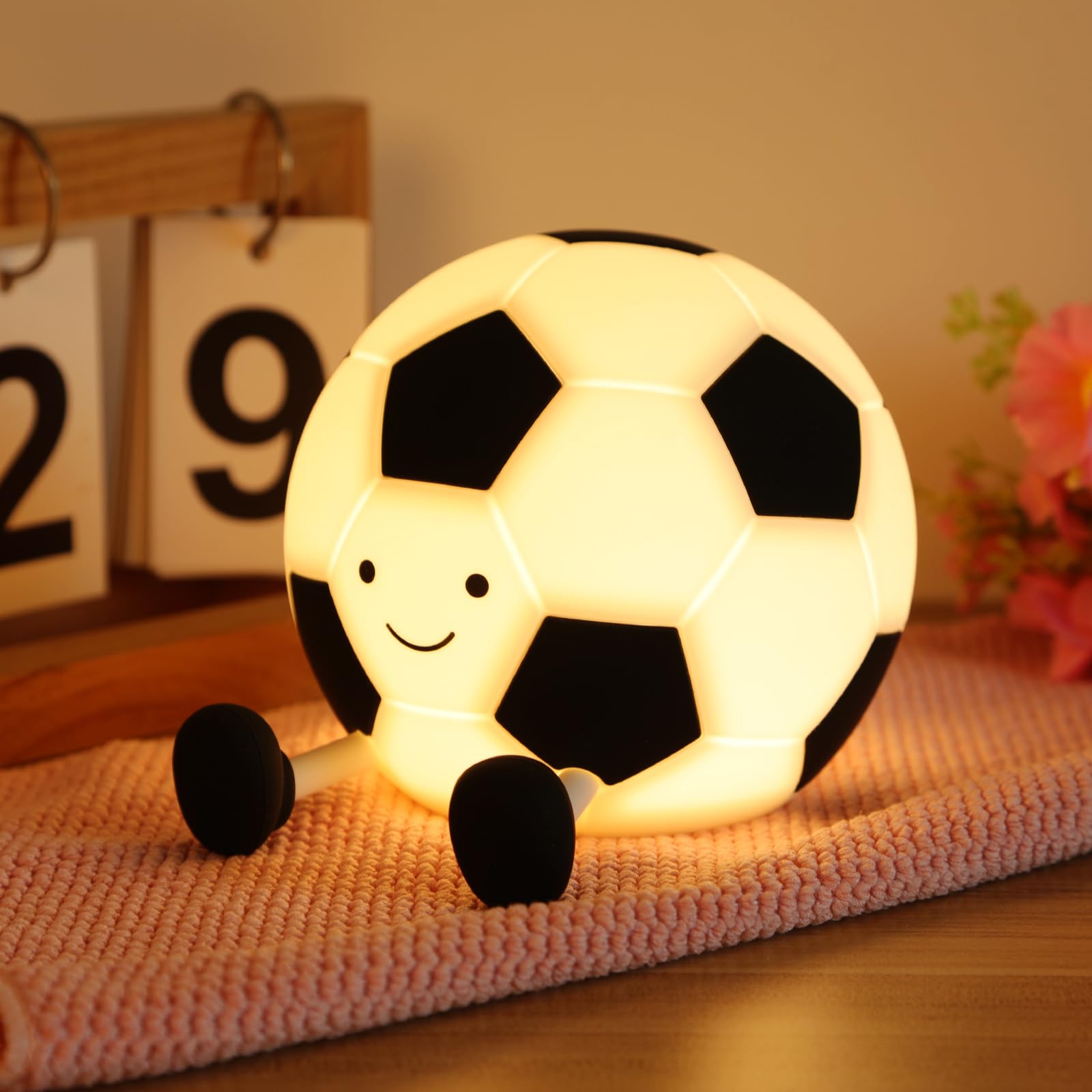 Luce notturna per bambini, graziosa lampada da notte con timer e dimmerabile, lampada da comodino a LED USB, per cameretta dei bambini, in silicone