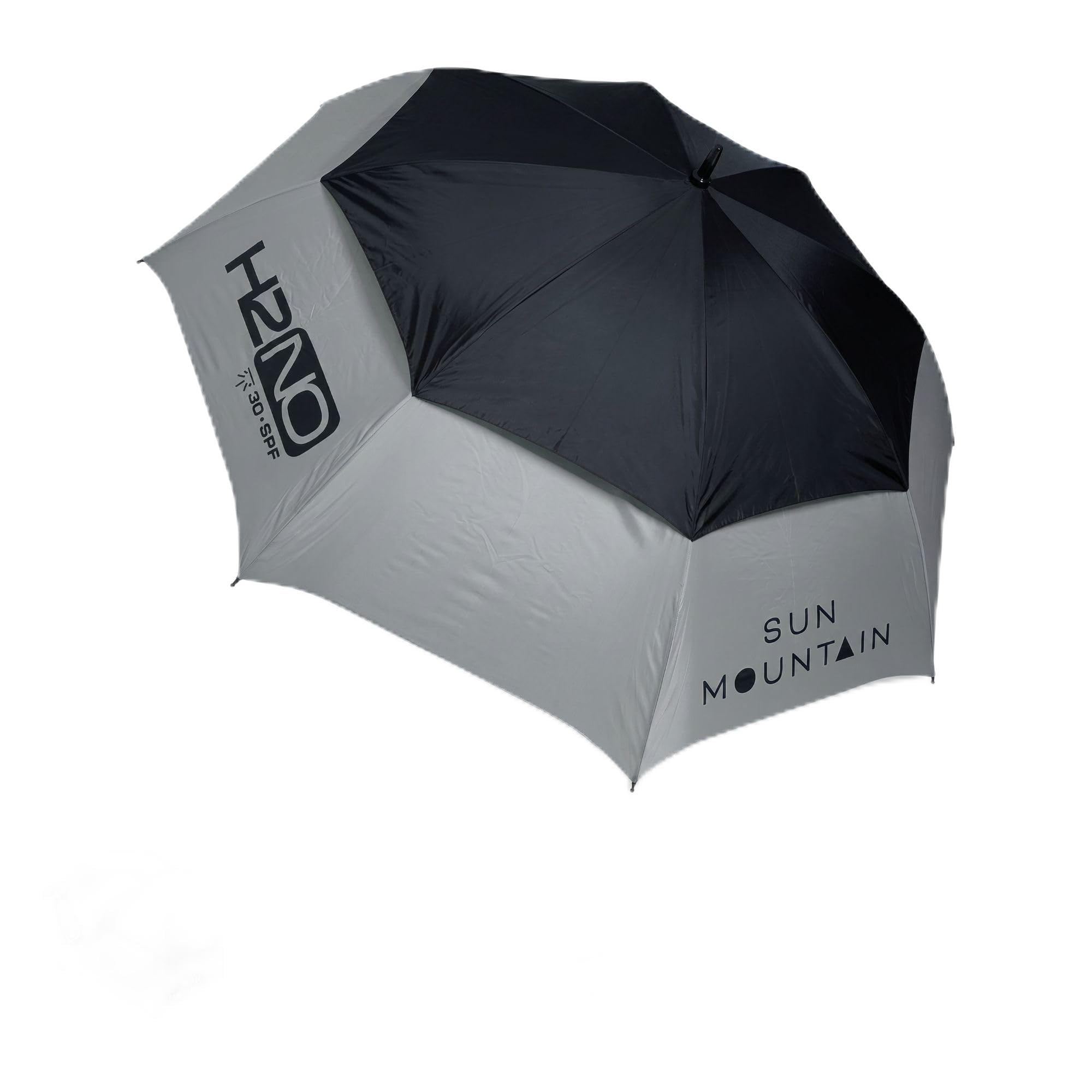 Sun Mountain H2NO Golf Umbrella Black/Cadet – 150cm Windproof Dual Canopy Waterproof Golf Umbrella with 30SPF Sun Protection & Auto Open