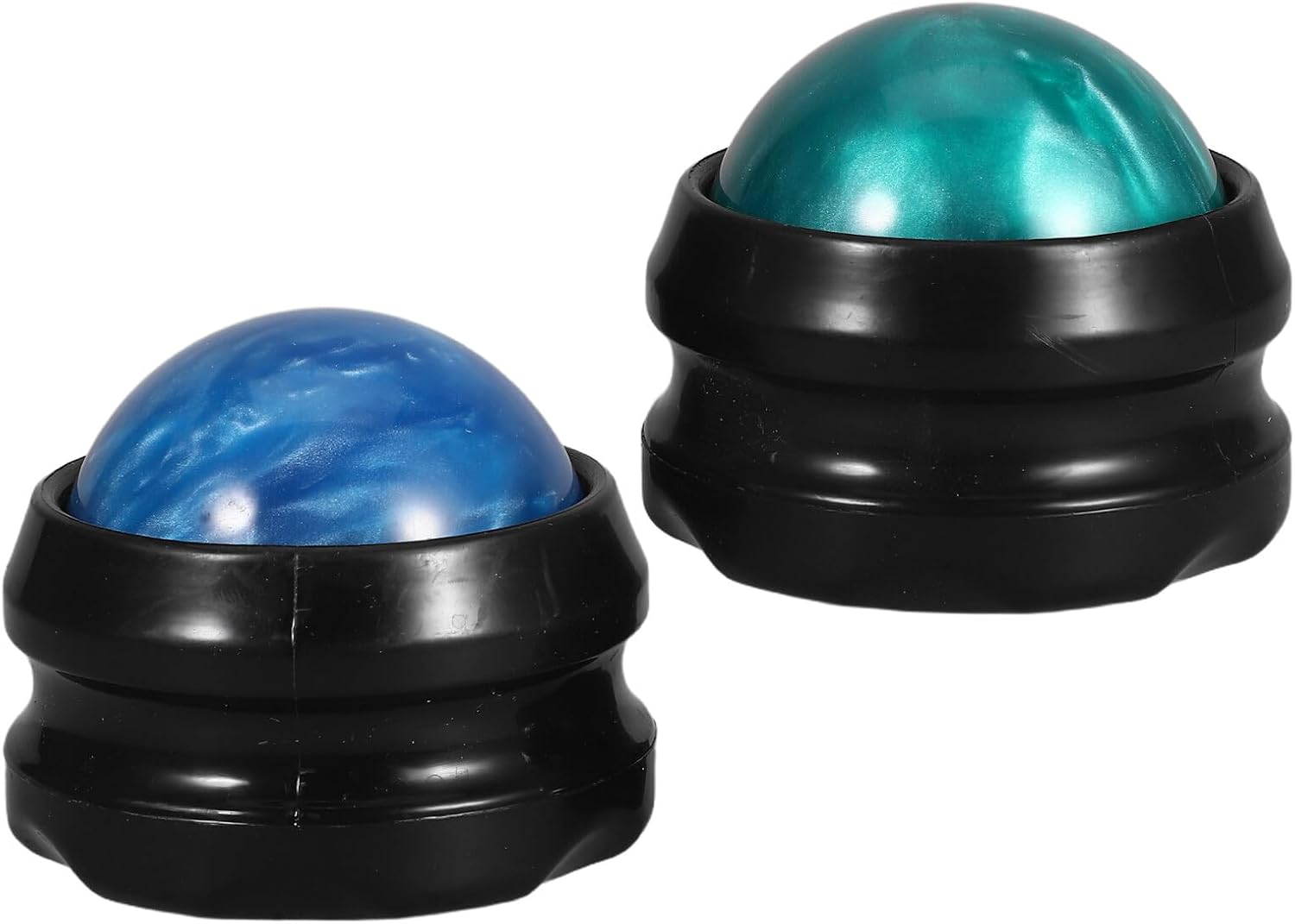 2pcs Handheld Resin Massage Balls for Muscle Relief and Therapy, Manual Roller Ball Set for Back, Neck, and Leg Relaxation, Portable Soft Massage Tool for Deep Tissue Wellness