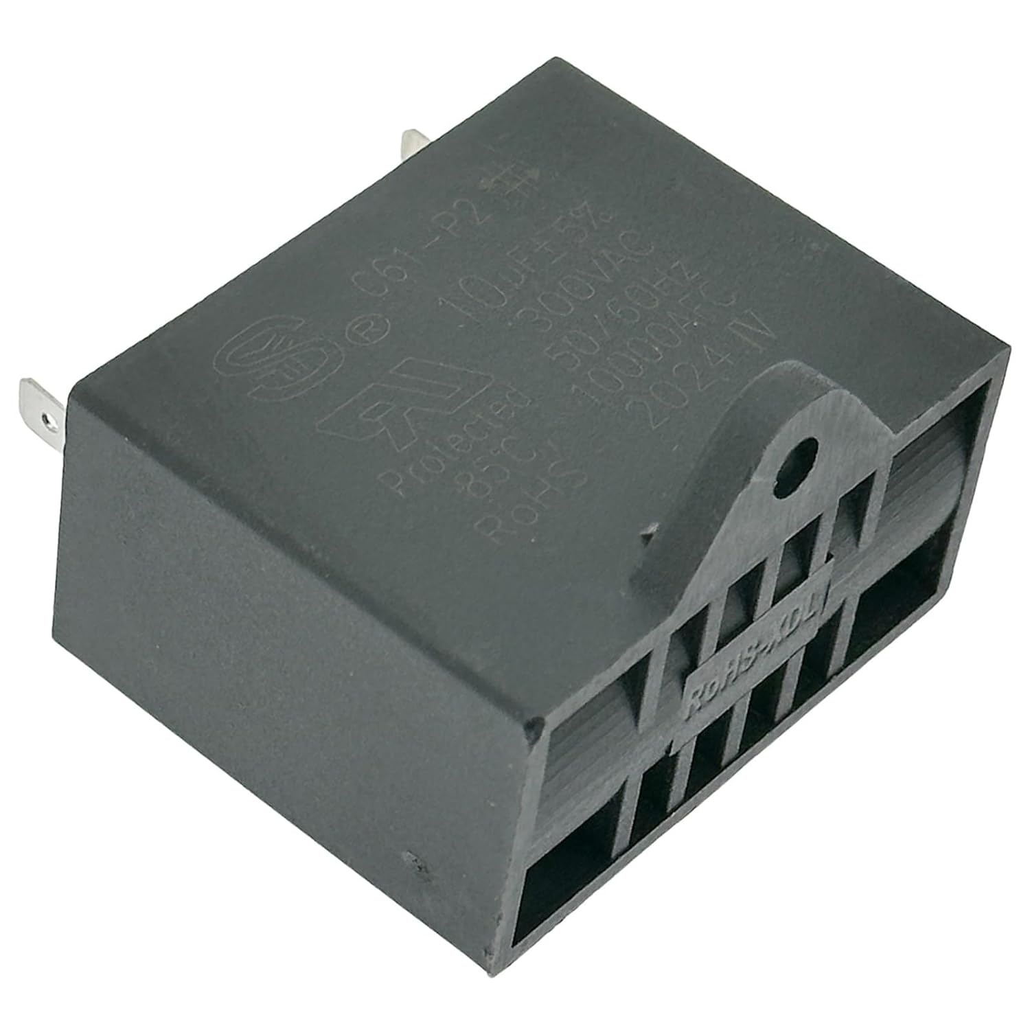 C61-P2 Capacitor 10uF 300VAC 50/60Hz 10000AFC for Motor and Pump Start Capacitor