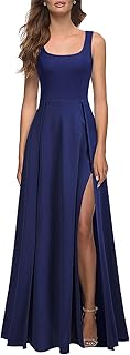 Women's Square Neck Sexy Split Cocktail Party Maxi Long Formal Dress - Buy now