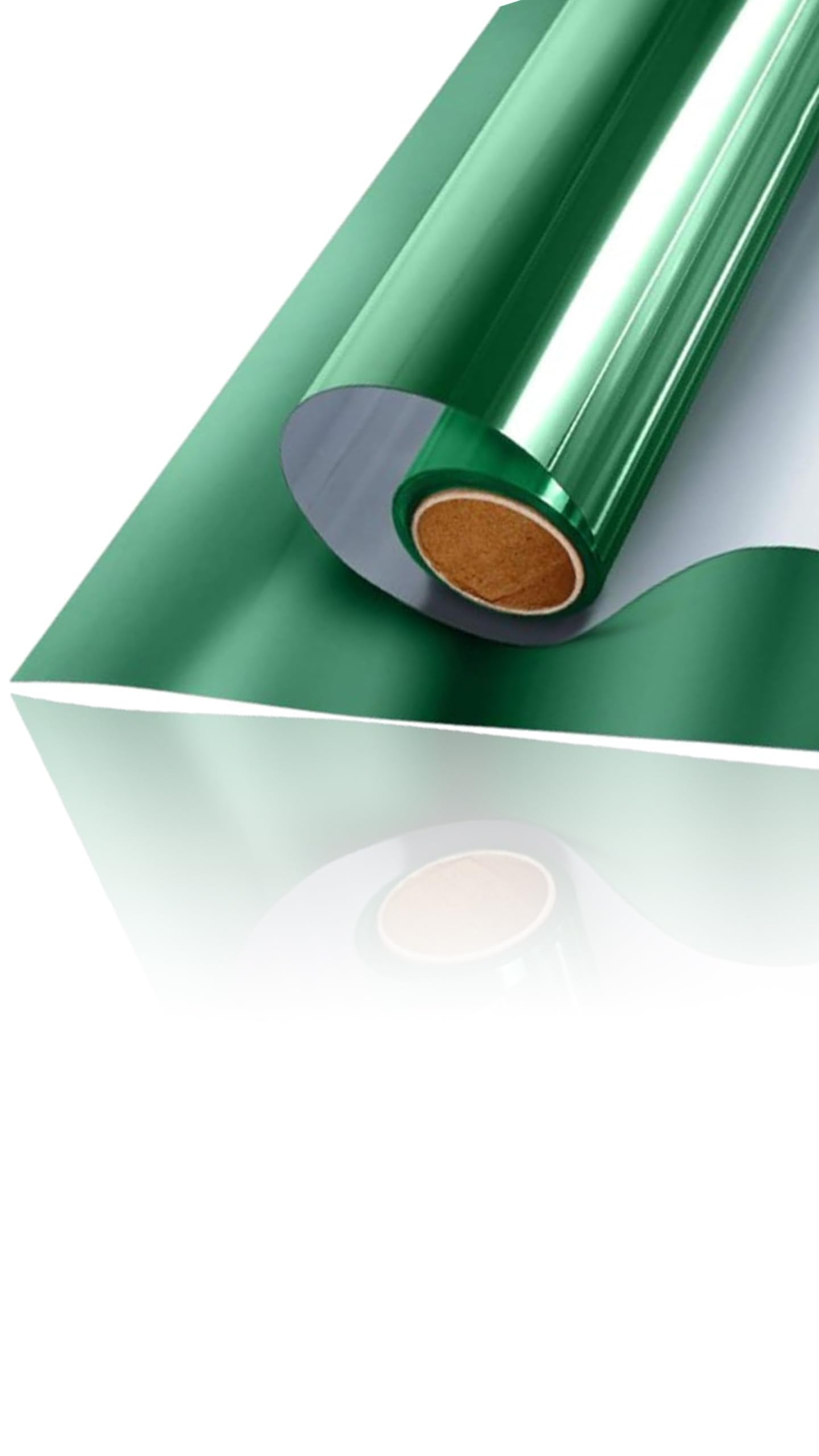 Sweet seven Green-Silver One-Way Daytime Privacy Window Film - Blocking, Sun Reflective, Static Cling Tint for Home and Office - 23.6x39.4 inches