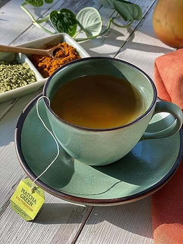 Image of Bigelow Tea Matcha Green Tea with Turmeric, Caffeinated Tea with Turmeric, 18 Count Box (Pack of 6), 108 Total Tea Bags | Caffeinated Tea with Turmeric, 108 Total Tea Bags